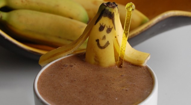 Smoothies σοκολάτας με μπανάνα