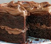 Σοκολατένιο κέικ με αφράτη κρέμα σοκολάτας πανεύκολο